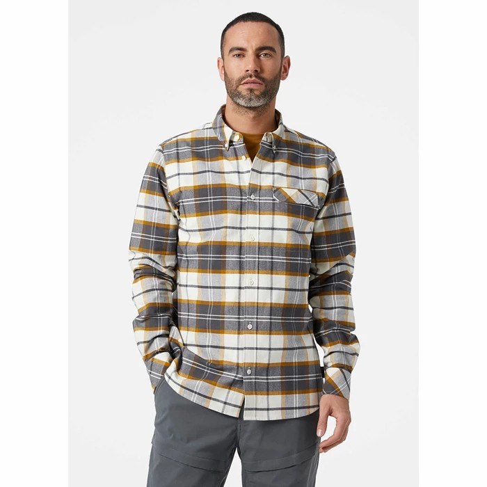 Men's Helly Hansen Classic Check Ls Shirts Deep Green | 074-IXDFBV