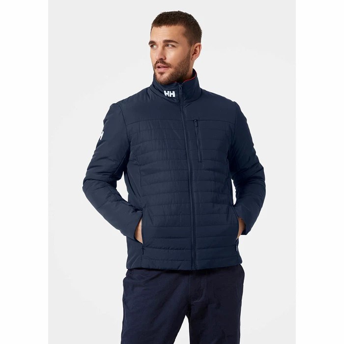 Men's Helly Hansen Crew 2.0 Casual Jackets Navy | 481-LHYCOS