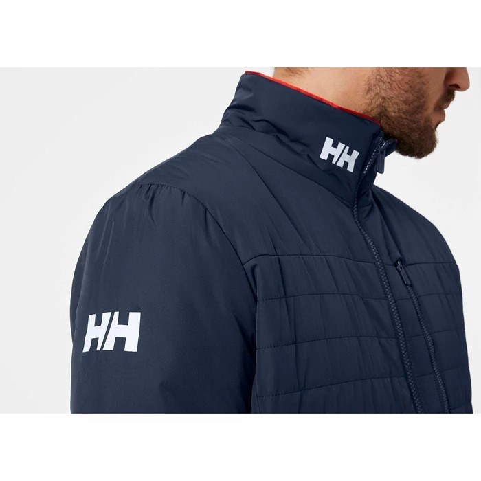 Men's Helly Hansen Crew 2.0 Casual Jackets Navy | 481-LHYCOS