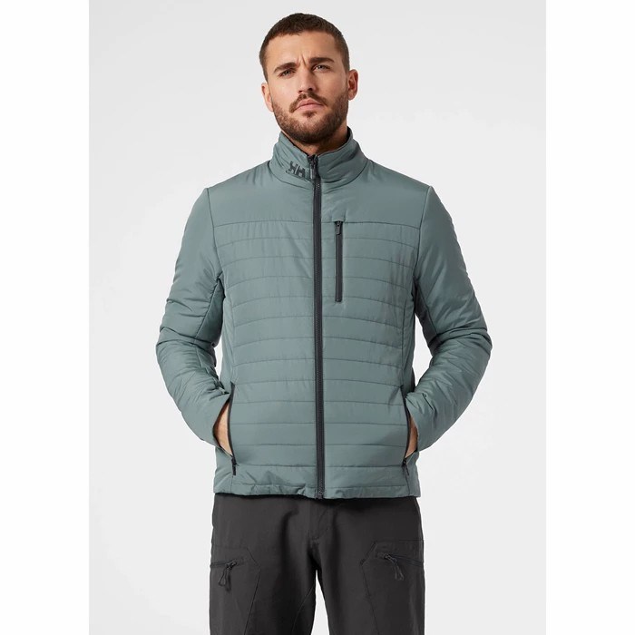 Men's Helly Hansen Crew 2.0 Insulated Jackets Grey | 062-QPFZIN