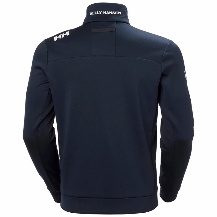 Men's Helly Hansen Crew Fleece Jackets Navy | 950-UGZICW