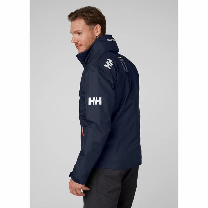 Men's Helly Hansen Crew Hooded Casual Jackets Navy | 483-VZIGXS