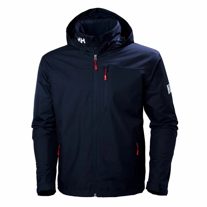 Men\'s Helly Hansen Crew Hooded Midlayer Sailing Jackets Navy | 138-WLDUMI