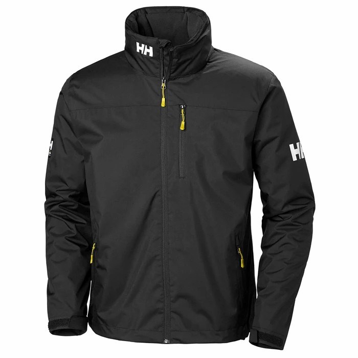 Men\'s Helly Hansen Crew Hooded Midlayer Sailing Jackets Black | 215-NFWOKT