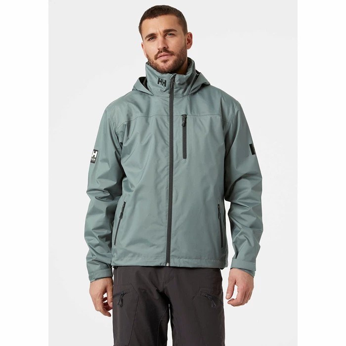 Men's Helly Hansen Crew Hooded Midlayer Casual Jackets Grey | 342-UQKPRT