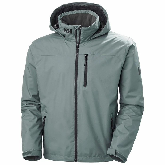 Men\'s Helly Hansen Crew Hooded Midlayer Casual Jackets Grey | 342-UQKPRT