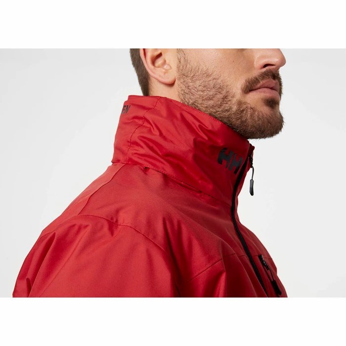 Men's Helly Hansen Crew Hooded Midlayer Insulated Jackets Red | 394-MRTXDF