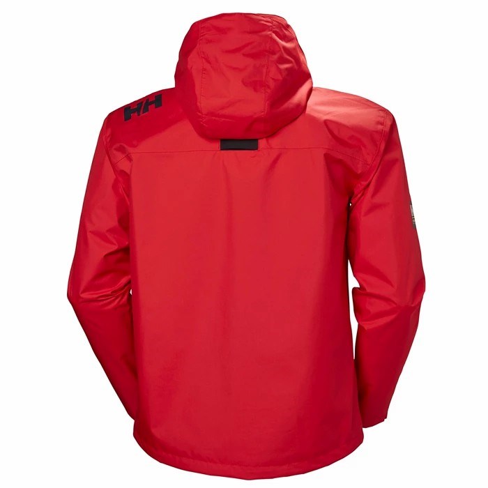 Men's Helly Hansen Crew Hooded Sailing Jackets Red | 406-EGKVLW