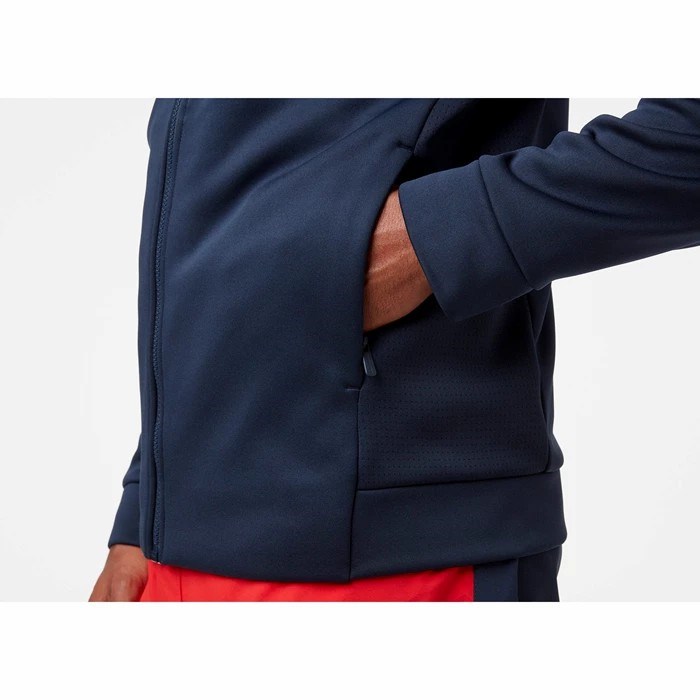 Men's Helly Hansen Crew Midlayer Jackets Navy | 758-CJLEDN