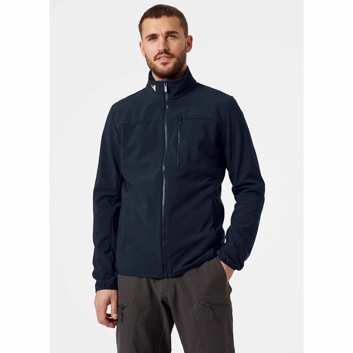 Men's Helly Hansen Crew Soft 20 Casual Jackets Navy | 076-ALGKBM