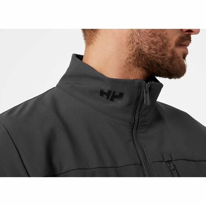 Men's Helly Hansen Crew Soft 20 Casual Jackets Grey | 837-KNJOHS