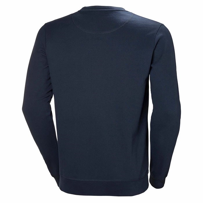 Men's Helly Hansen Crew Sweatshirts Navy | 091-XNUZAB