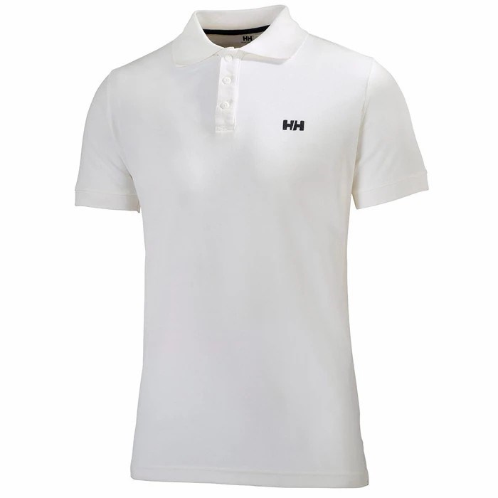 Men\'s Helly Hansen Driftline Polo Shirts White | 019-QKXVJN