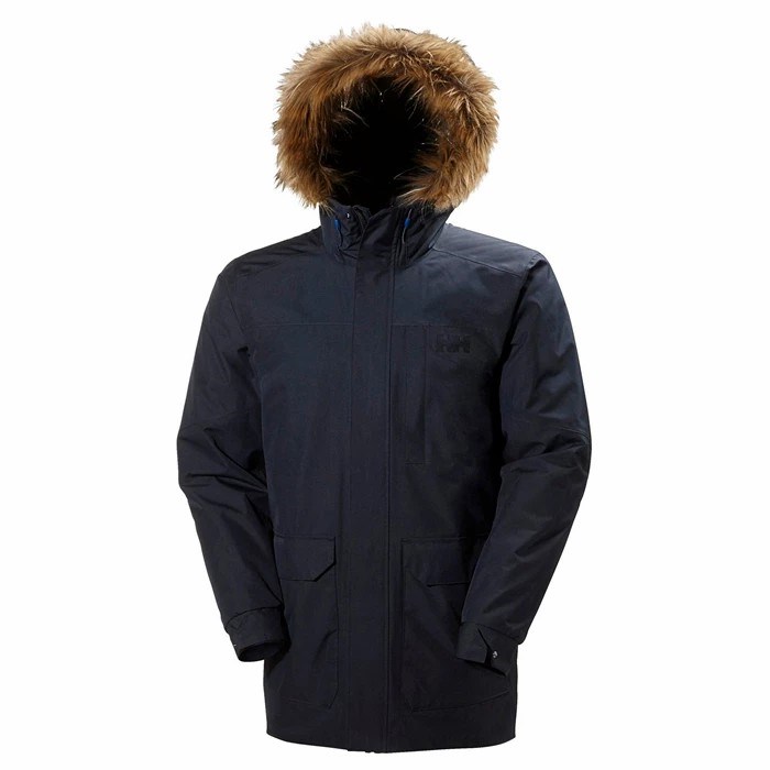 Men\'s Helly Hansen Dubliner Parka Navy | 528-DIGTQN