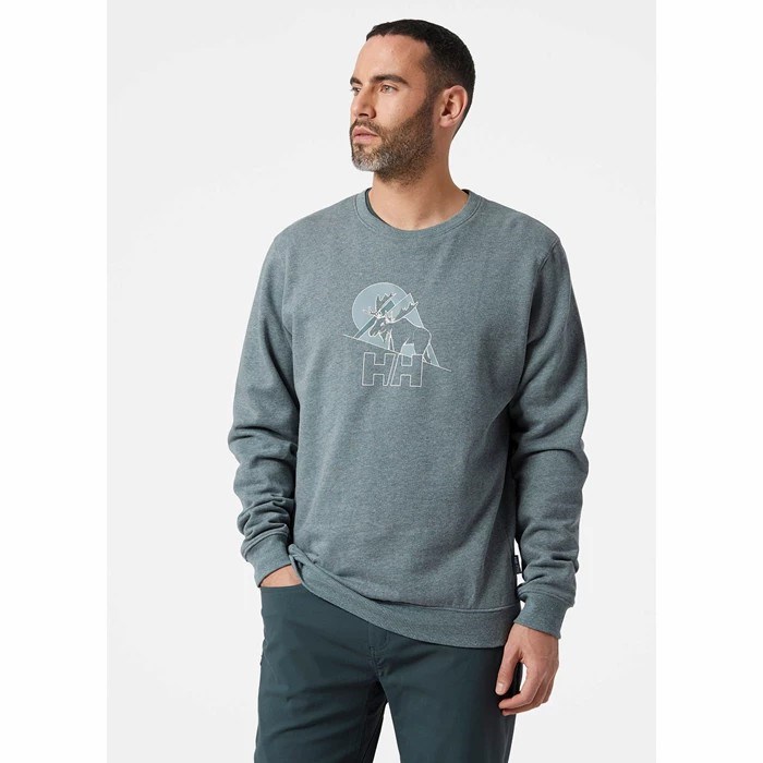 Men's Helly Hansen F2f Organic Cotton Sweaters Grey | 930-SZEDBG