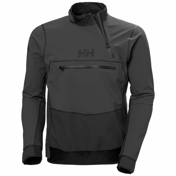 Men's Helly Hansen Foil Pro Softshell Smock Sailing Jackets Grey | 958-GTSRMI