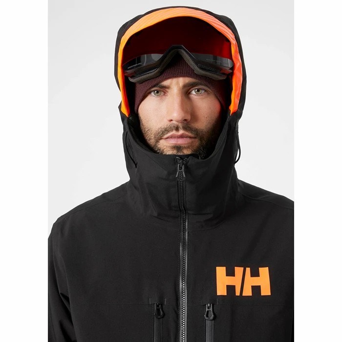 Men's Helly Hansen Garibaldi Infinity Ski Jackets Black | 369-ACMRYI