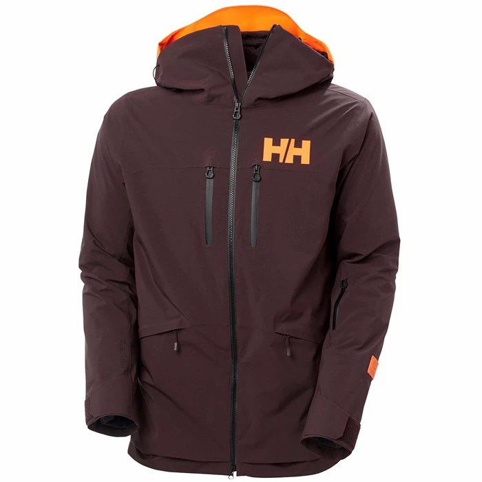 Men's Helly Hansen Garibaldi Infinity Ski Jackets Grey / Brown | 841-MOLBSY