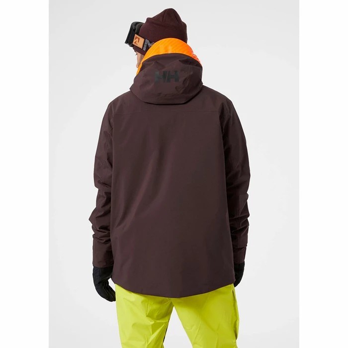 Men's Helly Hansen Garibaldi Infinity Ski Jackets Grey / Brown | 841-MOLBSY