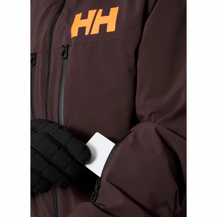 Men's Helly Hansen Garibaldi Infinity Ski Jackets Grey / Brown | 841-MOLBSY