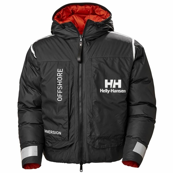 Men\'s Helly Hansen Hh Arc Reversible Puffer Casual Jackets Black | 956-DHQREA