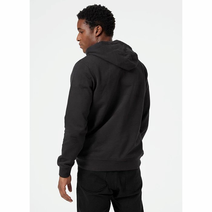 Men's Helly Hansen Hh Boxhooded Sweatshirts Black | 538-SCGEXZ