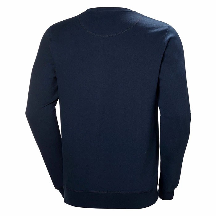 Men's Helly Hansen Hh Logo Crew Sweat Sweatshirts Navy | 394-MXHYIE