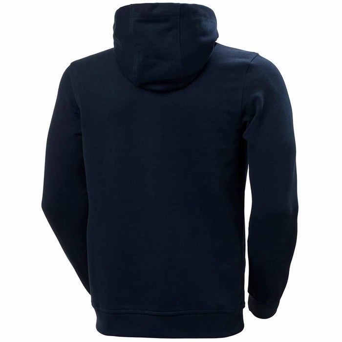 Men's Helly Hansen Hh Logo Full Zip Up Hooded Sweatshirts Navy | 084-AOMDSN