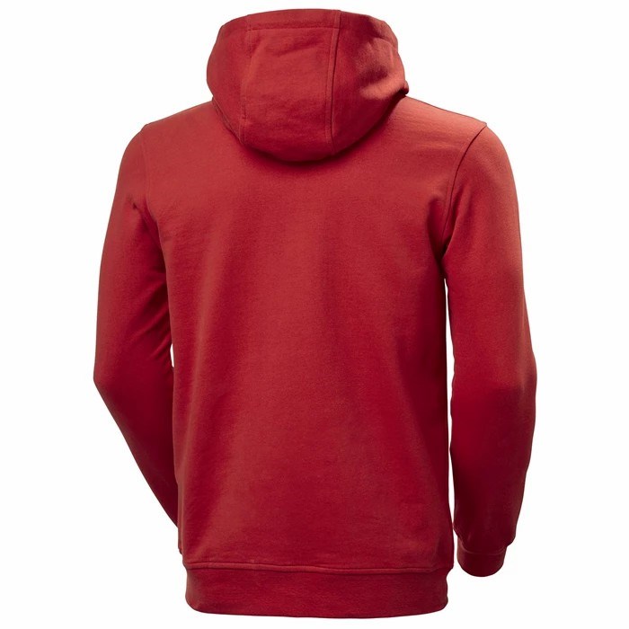 Men's Helly Hansen Hh Logo Hooded Sweatshirts Red | 623-MSEVZR