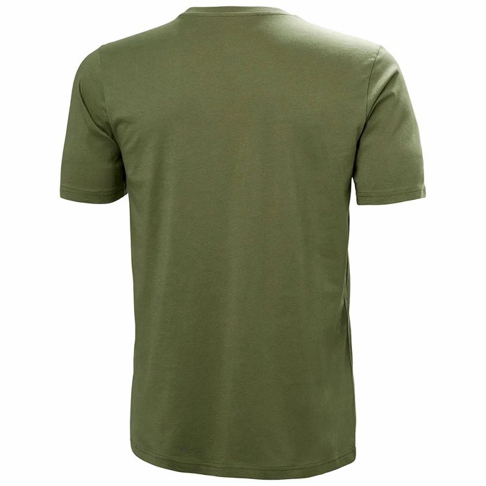 Men's Helly Hansen Hh Logo T Shirts Green | 465-FASJPO