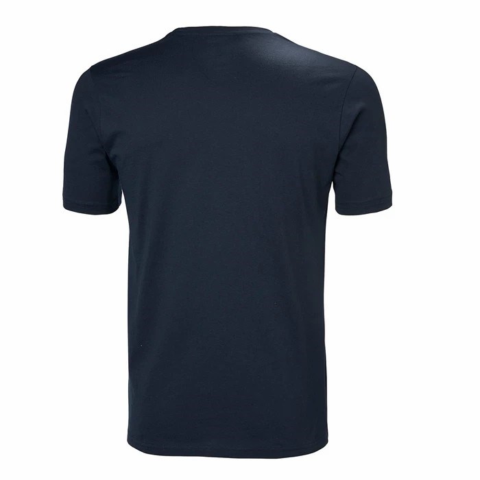 Men's Helly Hansen Hh Logo T Shirts Navy | 173-VLQMBE