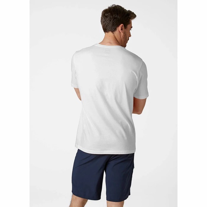 Men's Helly Hansen Hh Logo T Shirts White | 902-GYDQWU