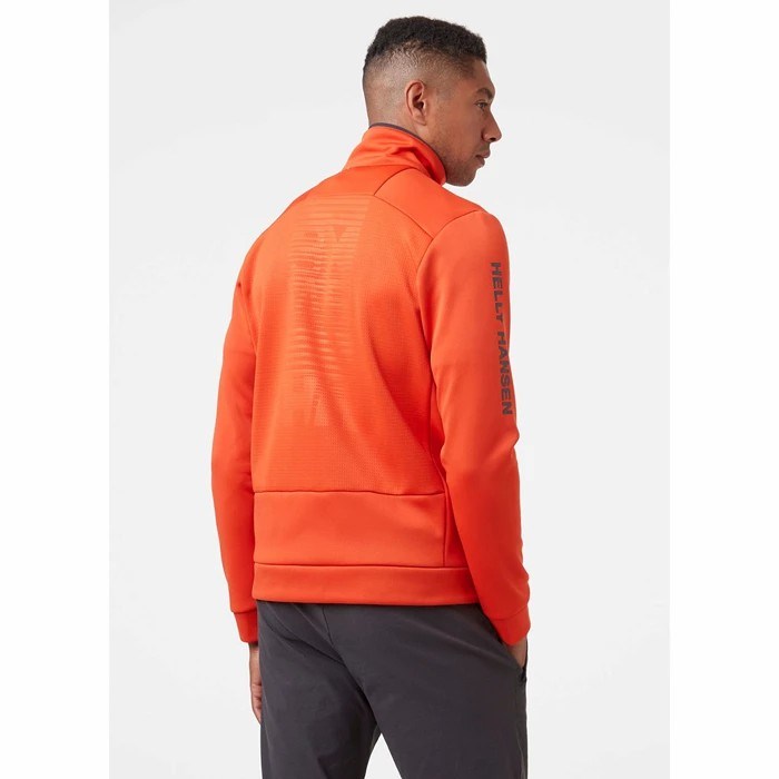 Men's Helly Hansen Hp Fleece Jackets Orange / Red | 350-YXNTJW