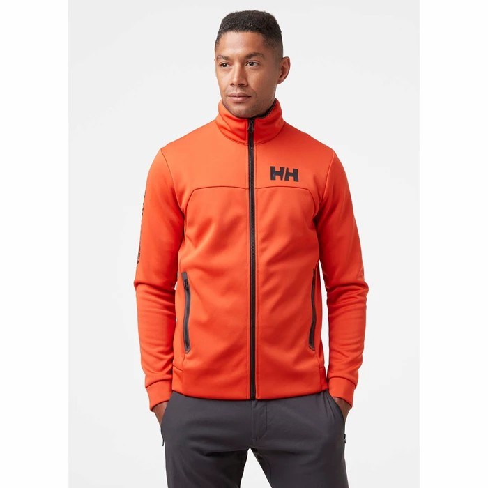 Men's Helly Hansen Hp Fleece Jackets Orange / Red | 350-YXNTJW