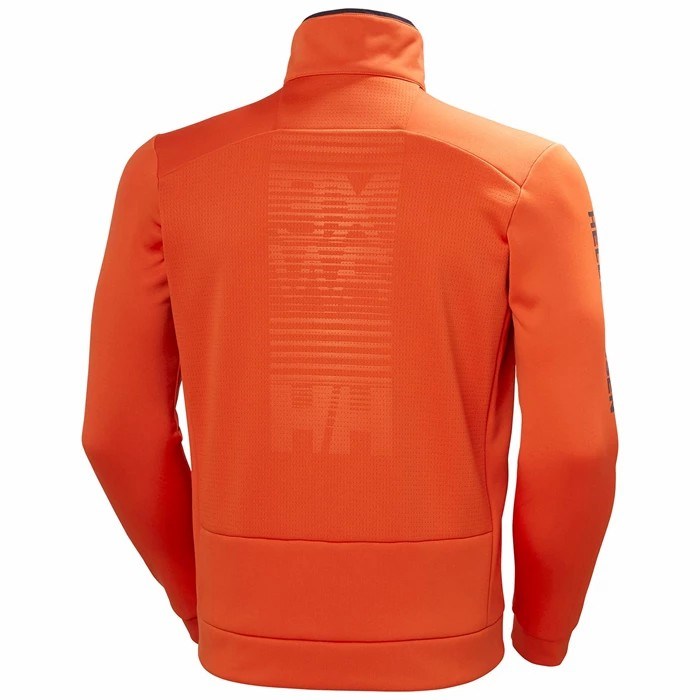 Men's Helly Hansen Hp Fleece Jackets Orange / Red | 350-YXNTJW