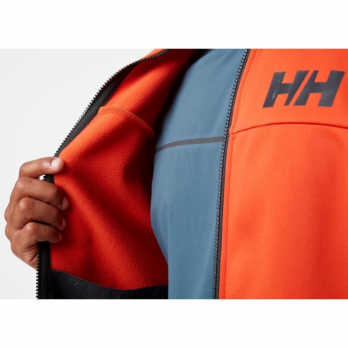 Men's Helly Hansen Hp Fleece Jackets Orange / Red | 350-YXNTJW