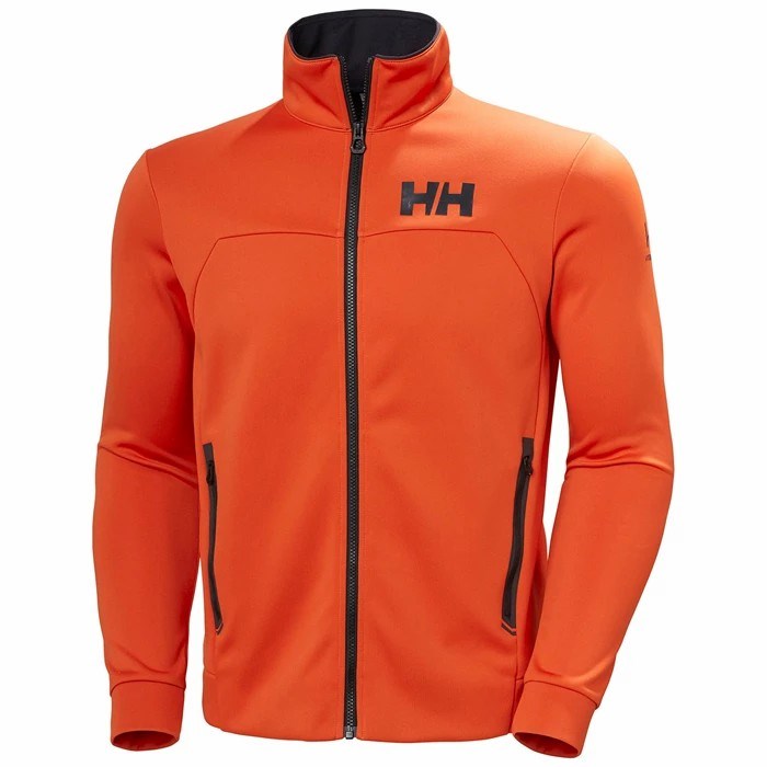 Men\'s Helly Hansen Hp Fleece Jackets Orange / Red | 350-YXNTJW