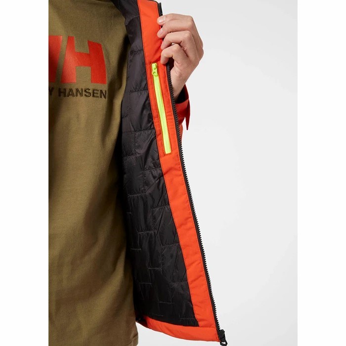 Men's Helly Hansen Hp Racing Lifaloft Insulated Sailing Jackets Orange / Red | 452-BAGKDT