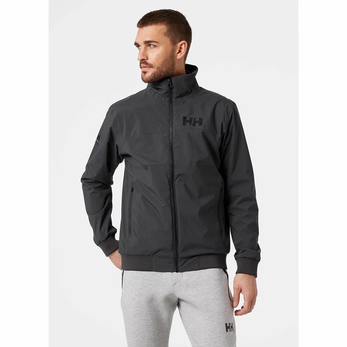 Men's Helly Hansen Hp Racing Lifaloft Insulated Bomber Sailing Jackets Grey / Black | 816-MXQNDU