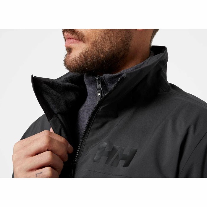 Men's Helly Hansen Hp Racing Lifaloft Insulated Bomber Sailing Jackets Grey / Black | 816-MXQNDU