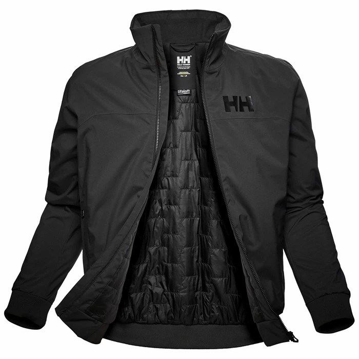 Men\'s Helly Hansen Hp Racing Lifaloft Insulated Bomber Sailing Jackets Grey / Black | 816-MXQNDU