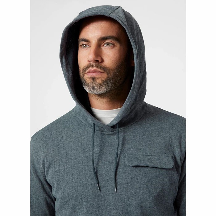 Men's Helly Hansen Hyggen Hooded Sweatshirts Grey | 213-FDWPAG