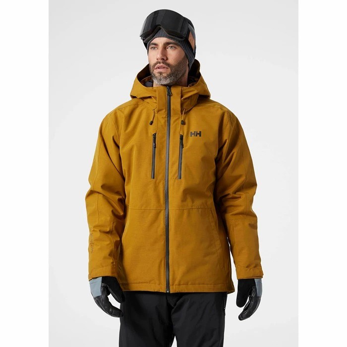 Men's Helly Hansen Juniper 3.0 Ski Jackets Brown | 862-XINGBR