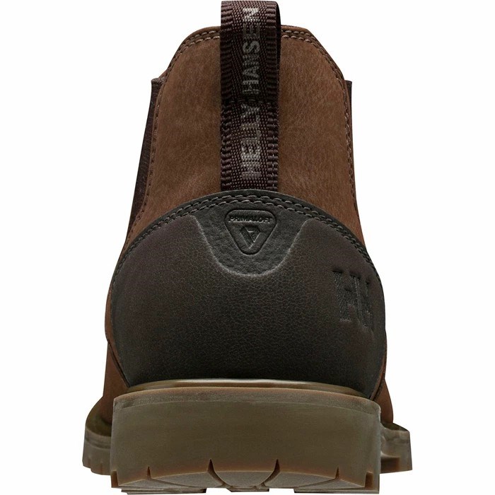 Men's Helly Hansen Keystone Chelsea Primaloft Work Boots Brown / Black | 319-HUBMNK