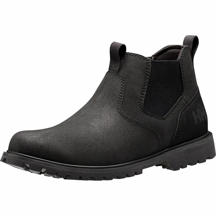 Men's Helly Hansen Keystone Chelsea Primaloft Work Boots Black | 786-BJQFON