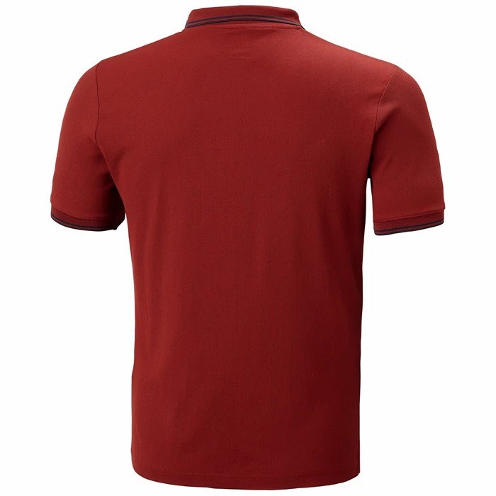 Men's Helly Hansen Kos Polo Shirts Burgundy | 016-VGWLKR