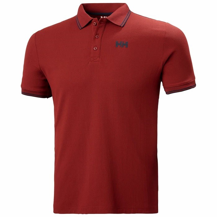 Men\'s Helly Hansen Kos Polo Shirts Burgundy | 016-VGWLKR