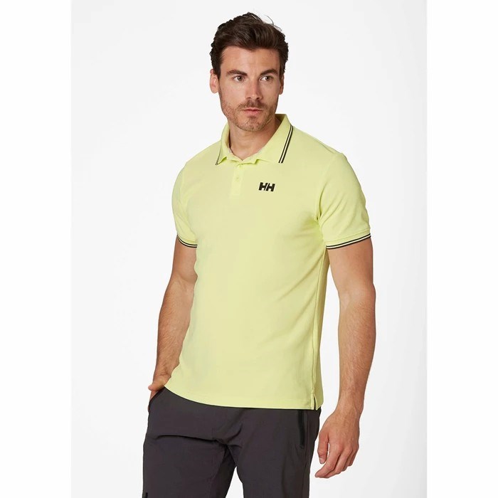 Men's Helly Hansen Kos Polo Shirts Light Green | 194-ZDBKNS