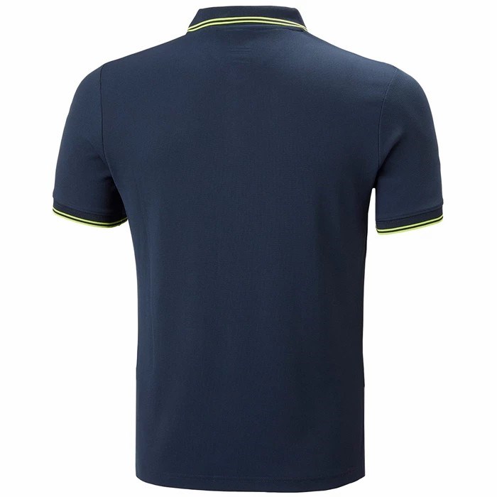 Men's Helly Hansen Kos Polo Shirts Navy Light Green | 791-DGXWRM