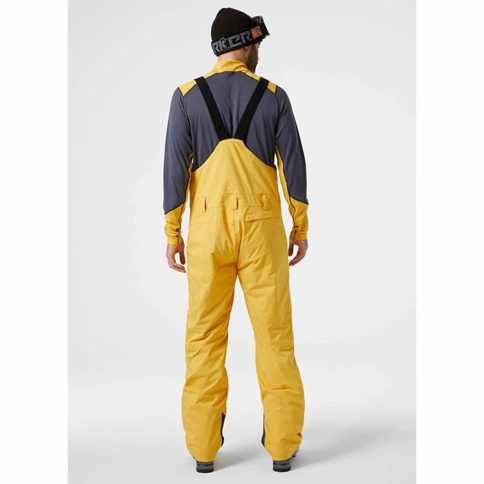 Men's Helly Hansen Legendary Insulated Bib Snow Pants Yellow / Brown | 035-ROSKZQ